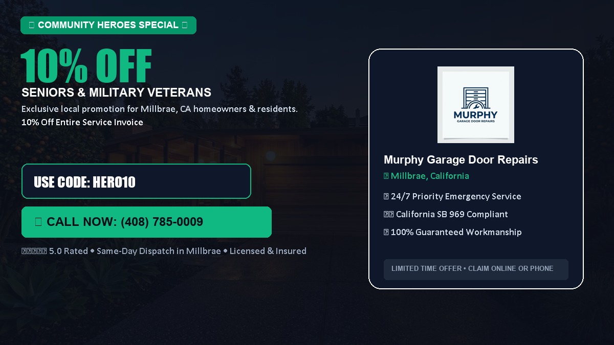 10% OFF Senior Citizens (65+) & Military / Veteran Community Discount in Millbrae, CA